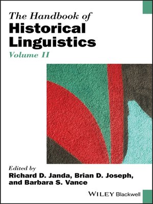 cover image of The Handbook of Historical Linguistics, Volume II